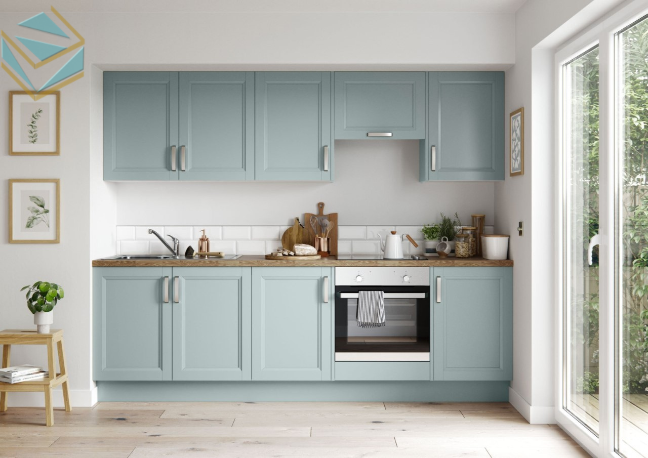 Thiết kế đồng bộ với tường, tạo hiệu ứng mở rộng không gian.