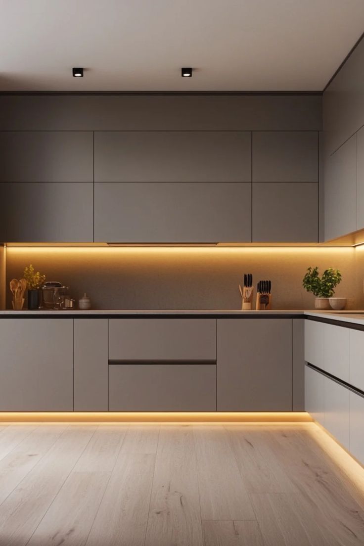 Phong cách monochrome trong tủ bếp giúp không gian gọn gàng, hiện đại và đẳng cấp.