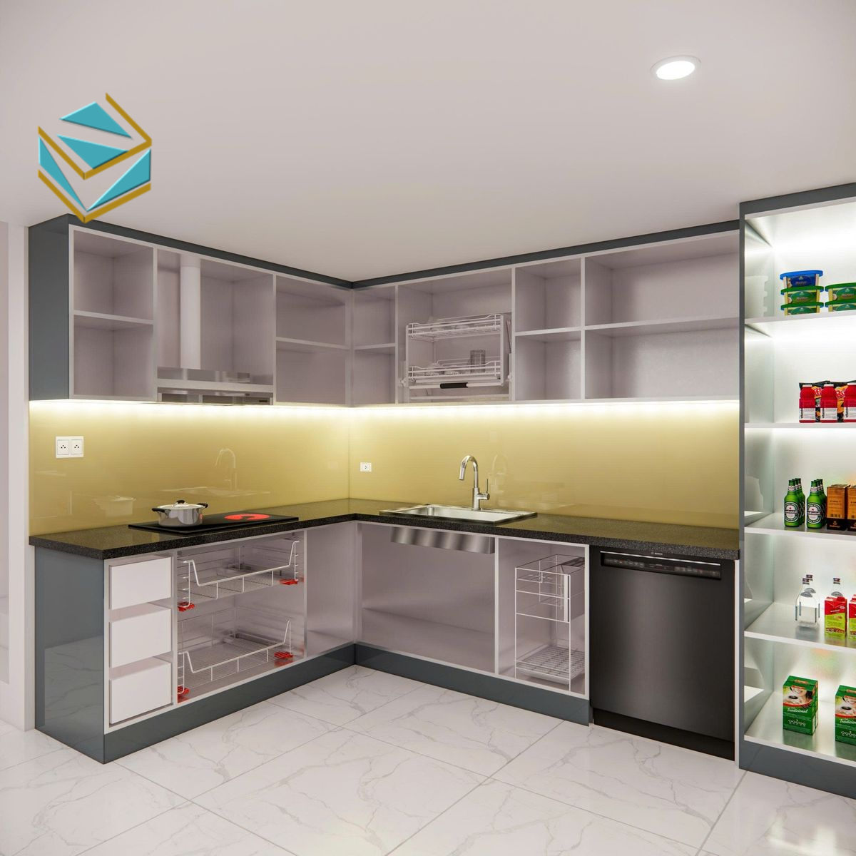 Hệ tủ bếp hiện đại mang lại sự sang trọng, tiện ích và nâng tầm phong cách sống.