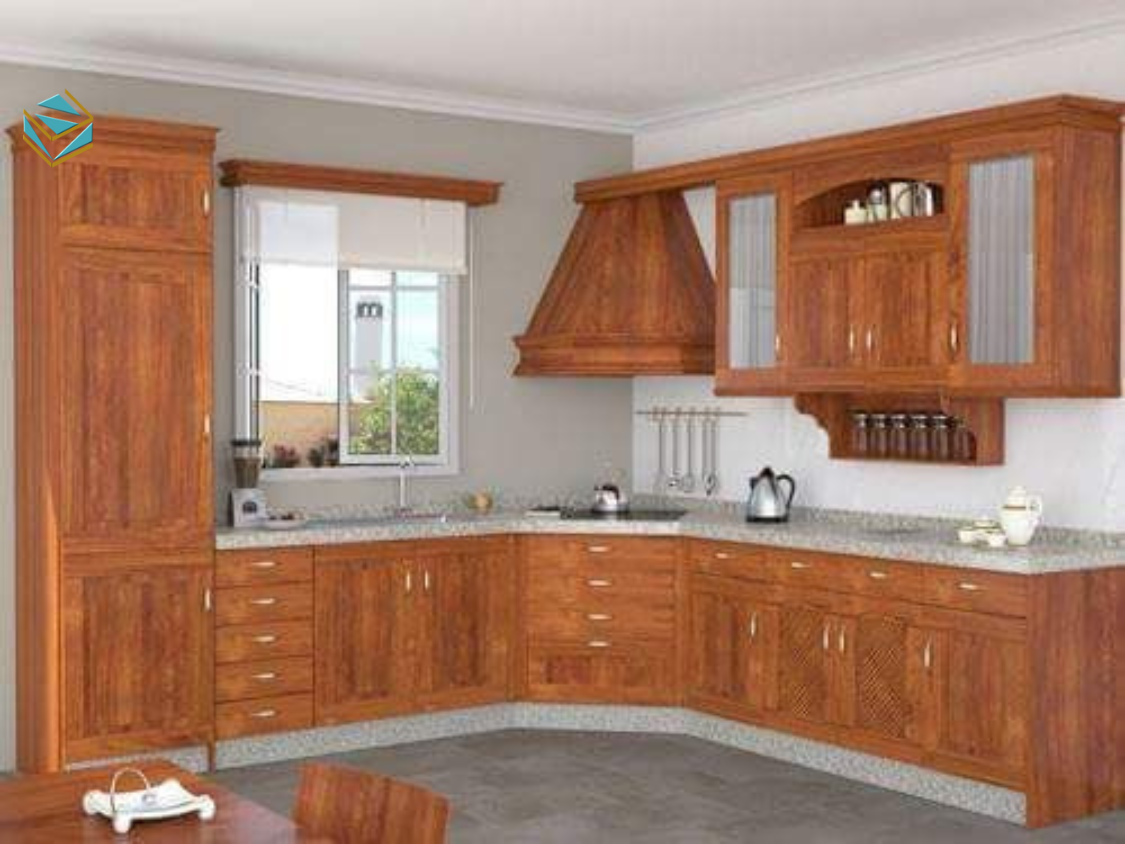 Gỗ xoan đào tự nhiên có màu ấm, kết hợp sơn phủ an toàn giúp hạn chế trầy xước và dễ vệ sinh.