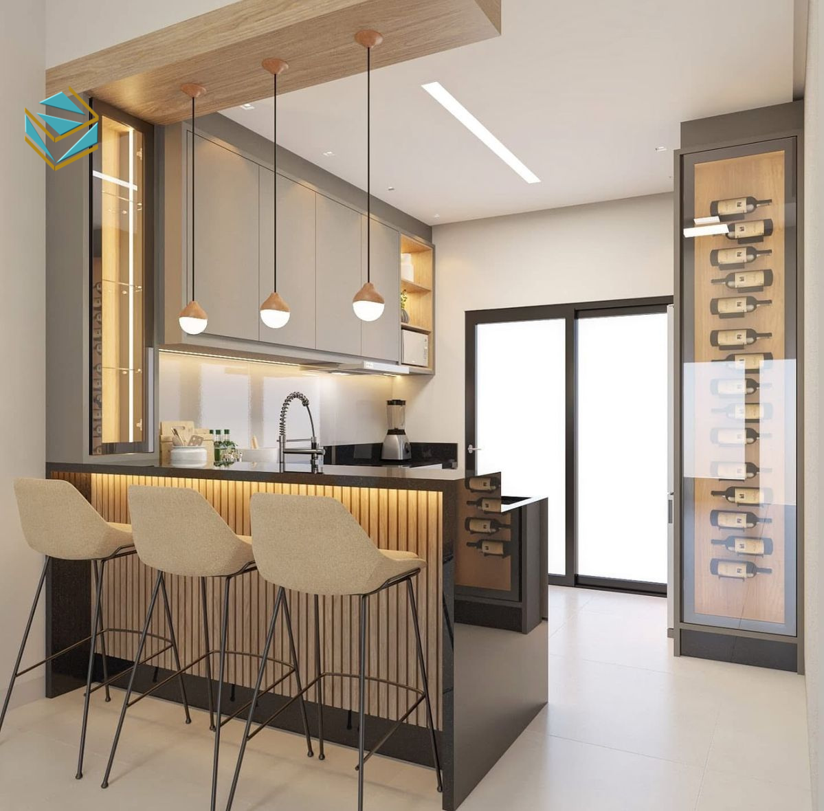 Thiết kế Minimalism tạo cảm giác nhẹ nhàng nhưng vẫn đầy đủ công năng.