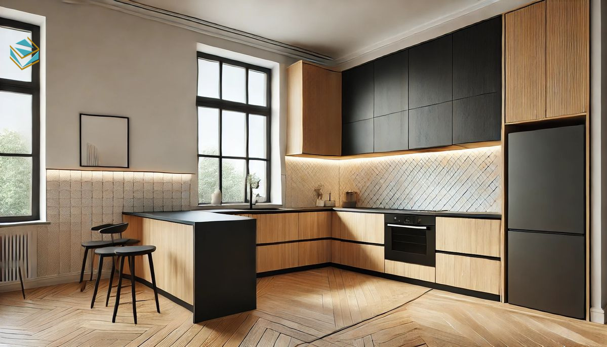 Tủ bếp MDF dễ kết hợp nhiều loại bề mặt hoàn thiện, mang lại tính thẩm mỹ cao và phù hợp nhiều phong cách như hiện đại, tối giản hay Scandinavian.