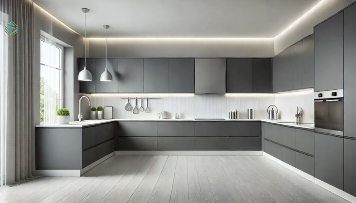 Giải pháp thi công tủ bếp cho chung cư giúp không gian bếp nhỏ vẫn đầy đủ tiện nghi và đẹp mắt.