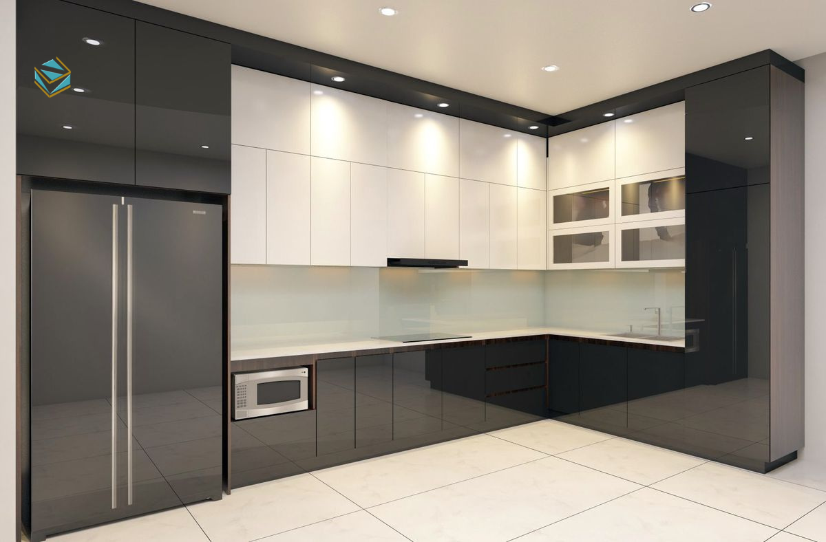 Phụ kiện tủ bếp chất lượng cao được tích hợp trong quá trình thi công giúp tủ vận hành êm ái và bền bỉ hơn.