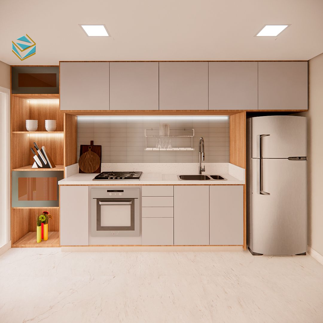 Thiết kế tủ bếp gỗ công nghiệp chữ U tăng khả năng lưu trữ, phù hợp nhà phố và biệt thự có diện tích bếp rộng.