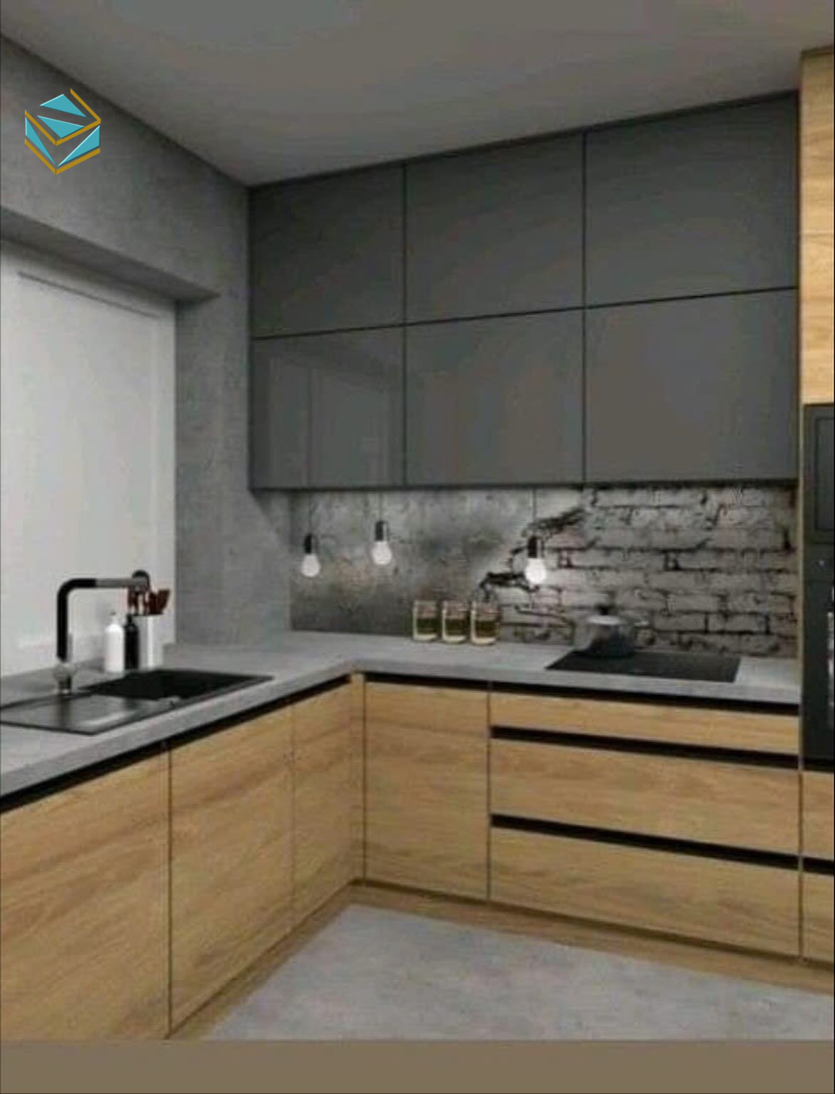 Hình ảnh minh họa bộ tủ bếp MDF chống ẩm với màu gỗ sáng, cho thấy khả năng chịu lực và độ bền tốt trong môi trường bếp gia đình.