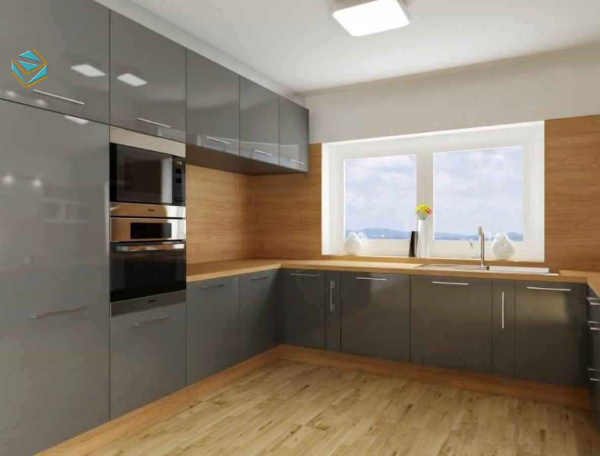 Bề mặt màu sáng mang đến sự thoáng đãng, phù hợp phong cách nội thất hiện đại và dễ phối thiết bị bếp.