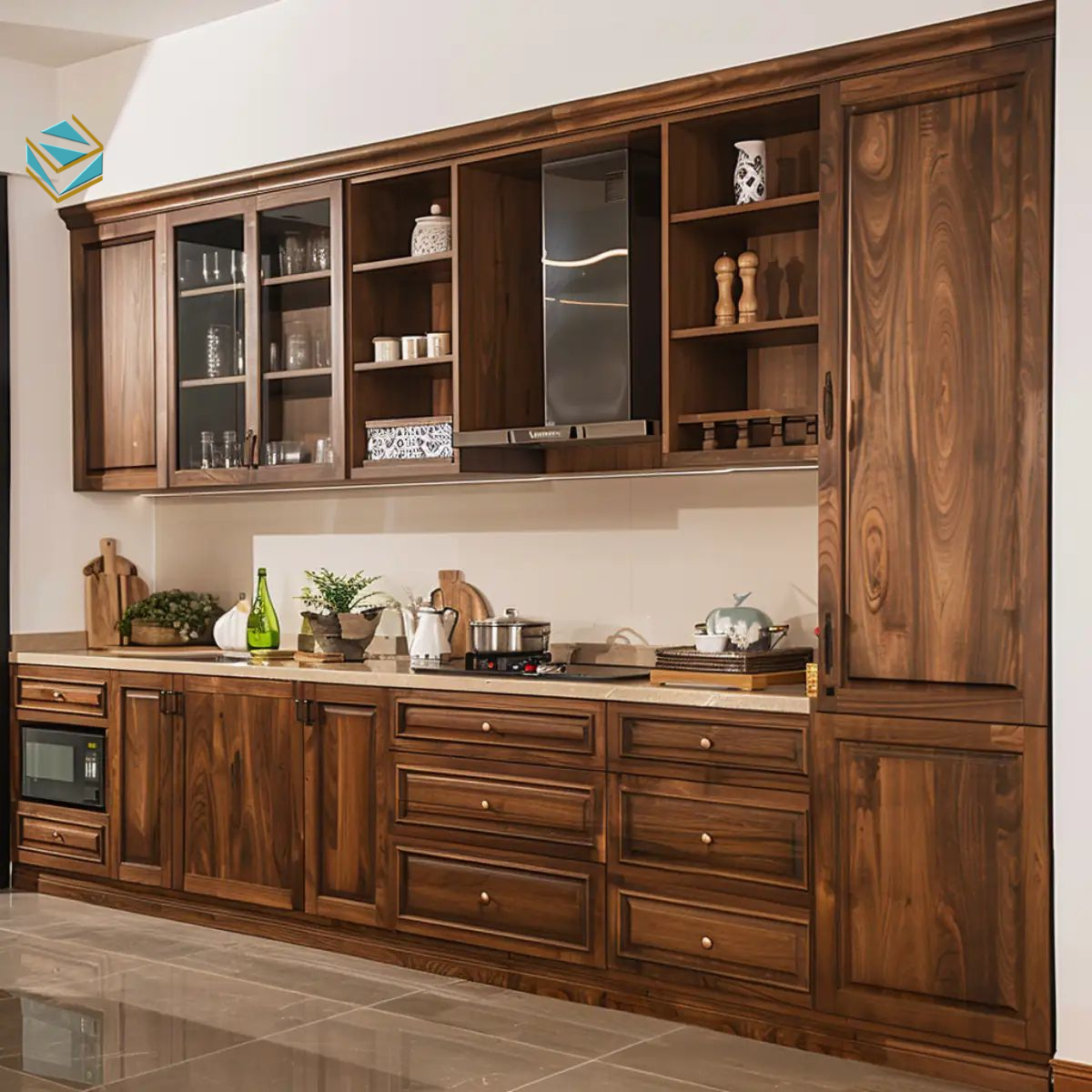 Thiết kế được tinh chỉnh theo diện tích, giữ lại nét sang trọng nhưng không quá cầu kỳ, phù hợp phong cách tân cổ điển hiện đại.