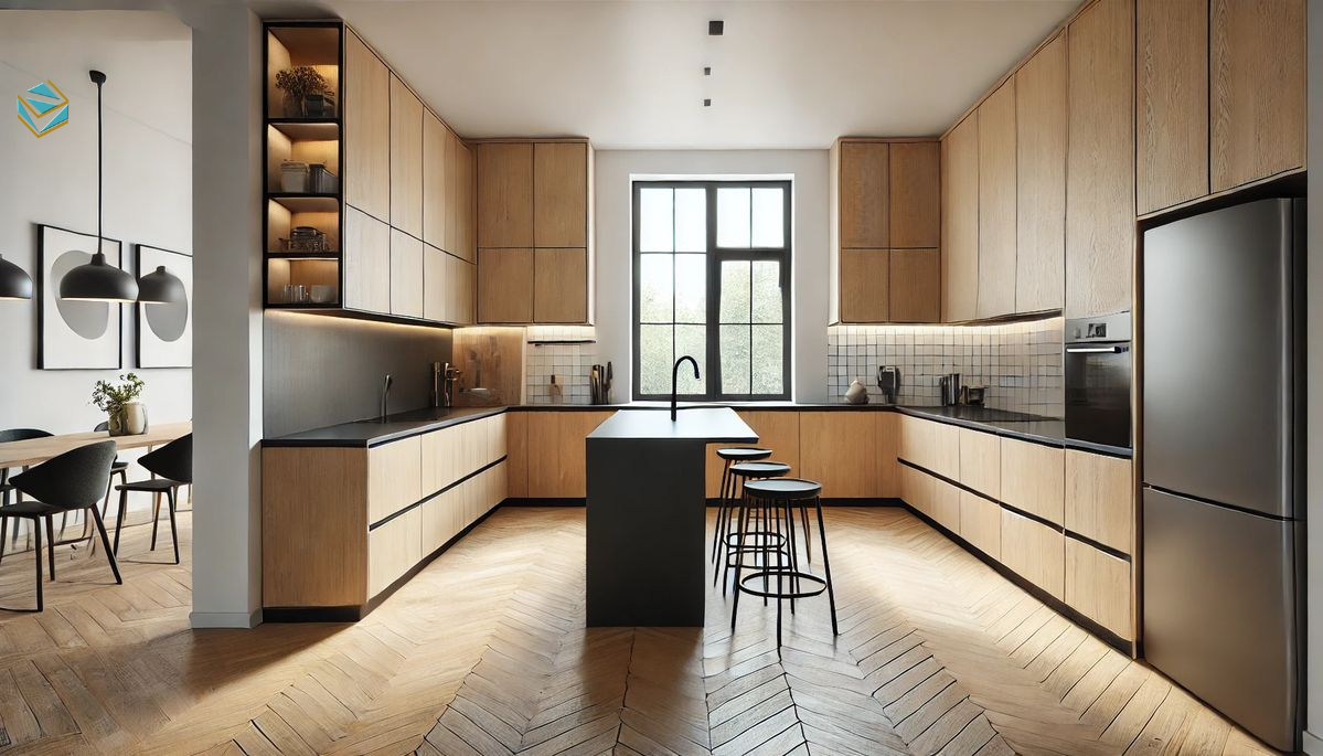 So với MDF, tủ bếp HDF có mật độ sợi gỗ cao hơn, giúp tăng độ cứng chắc, phù hợp với gia đình sử dụng lâu dài và yêu cầu chất lượng cao.