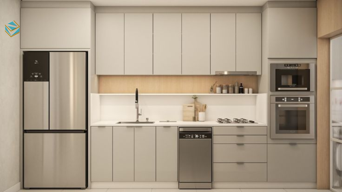 Thiết kế tủ bếp phù hợp gia đình trẻ, chú trọng sự tiện lợi, an toàn và dễ dọn, giúp căn bếp luôn gọn gàng dù lịch sinh hoạt bận rộn.