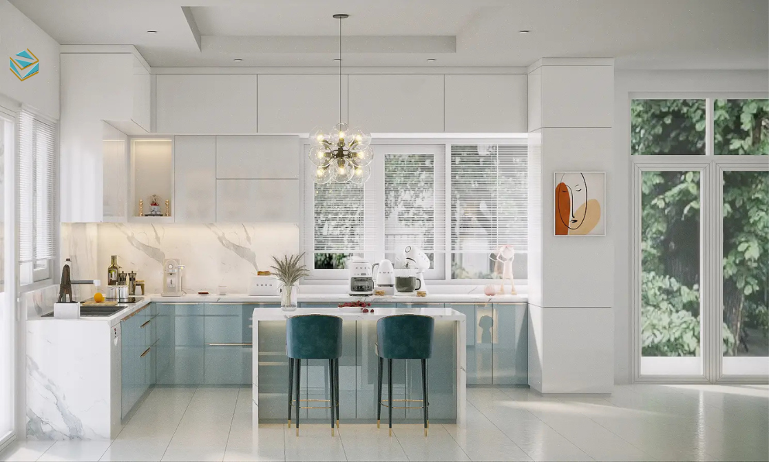 Tủ bếp gỗ công nghiệp cần sử dụng cốt chống ẩm và thi công đúng kỹ thuật để tránh trương nở, bong tróc khi sử dụng lâu dài.