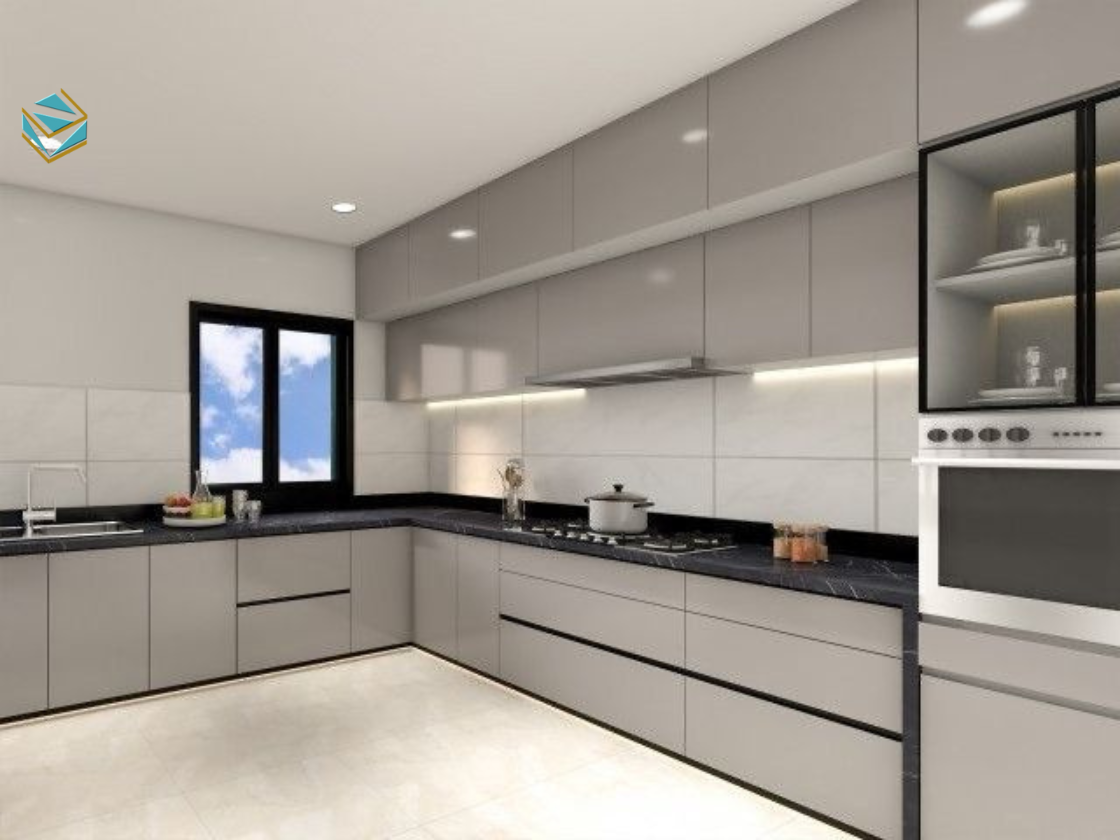 Mẫu tủ bếp rẻ hoàn thiện, đáp ứng đầy đủ công năng, phù hợp ngân sách nhưng vẫn sử dụng bền lâu.