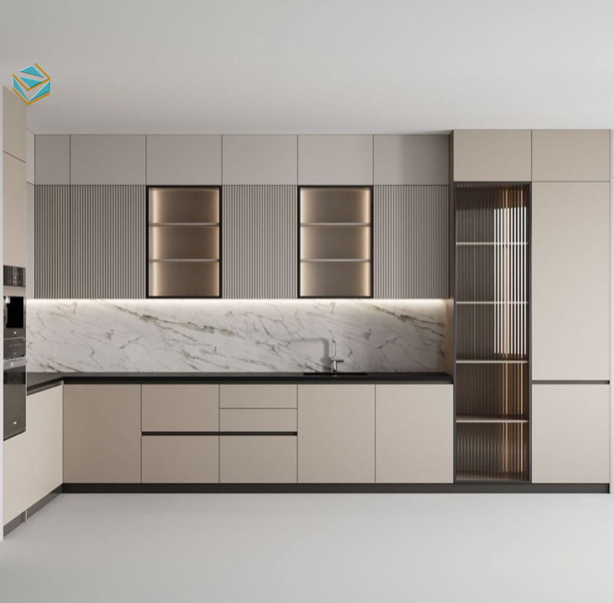 Dù là tủ bếp MDF chống ẩm, nếu thi công tủ bếp không xử lý kỹ khu vực chậu rửa, phần cốt gỗ vẫn có nguy cơ trương nở.