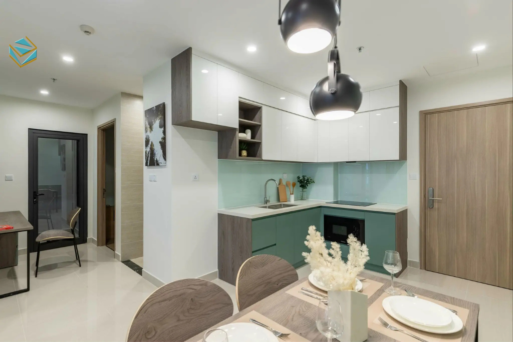 Giải pháp tủ bếp cho nhà nhỏ trong chung cư tập trung công năng, phù hợp diện tích hạn chế và ngân sách vừa phải.