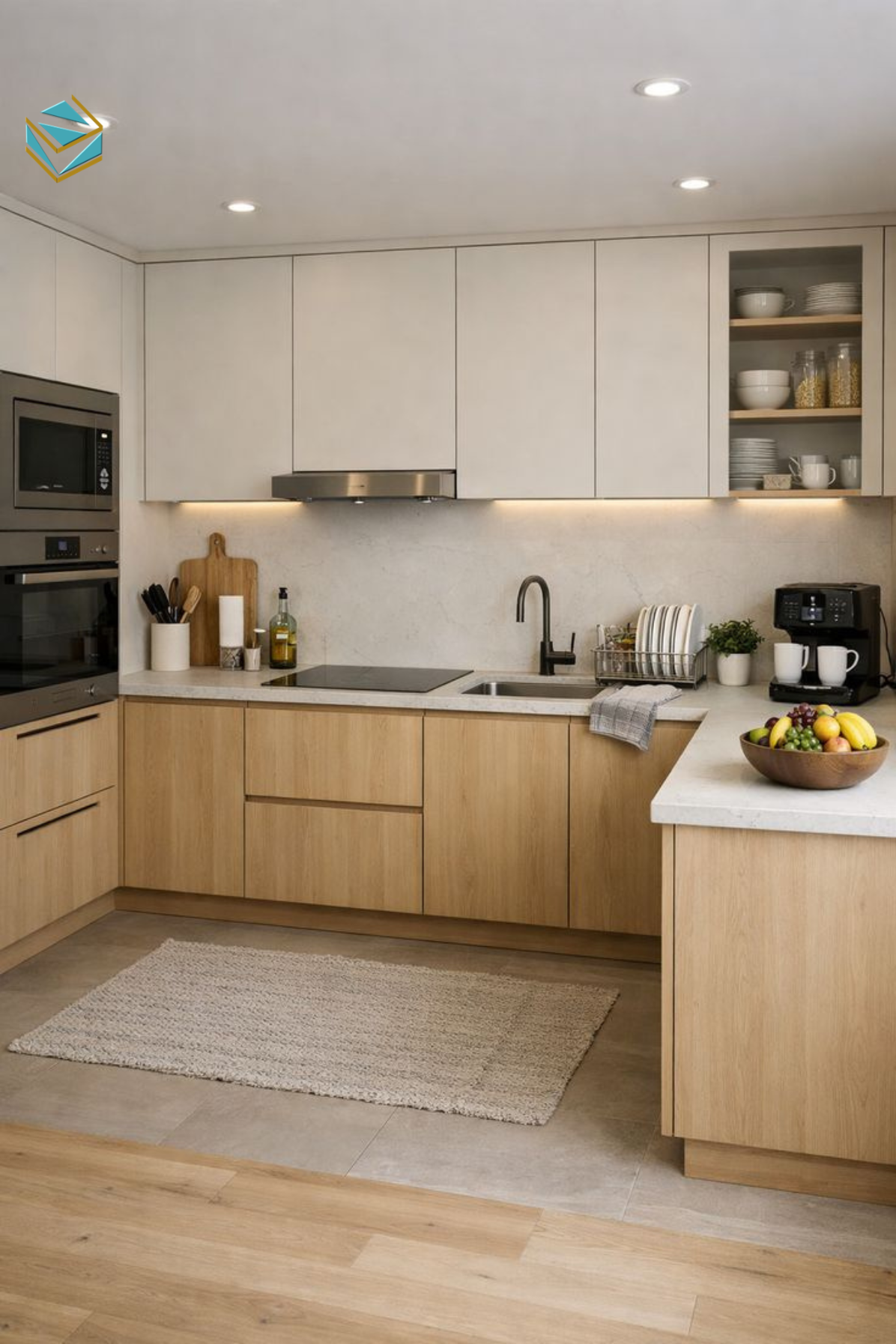 Đặc biệt với tủ bếp MDF thường, độ ẩm cao dễ làm cốt gỗ hư hỏng. Nâng cấp sang MDF chống ẩm giúp bếp bền hơn dịp cuối năm.