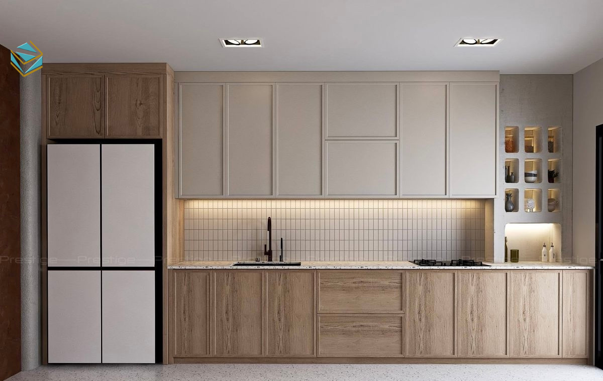 Tủ bếp gỗ công nghiệp sau nhiều năm sử dụng dễ bong tróc, ẩm mốc. Việc kiểm tra và cải tạo giúp căn bếp sạch đẹp, sẵn sàng đón Tết.