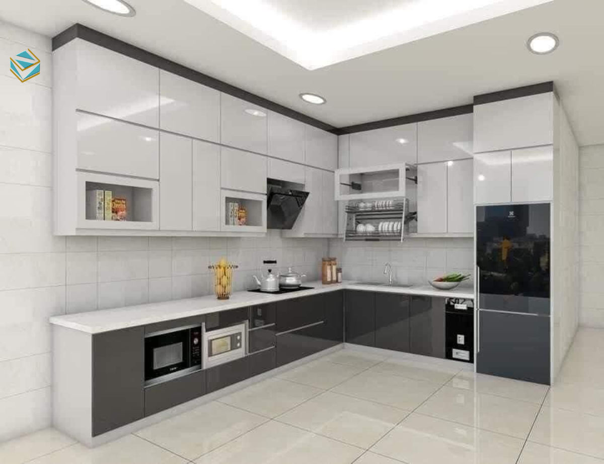 Quy trình thi công tủ bếp gỗ công nghiệp chuẩn từ đo đạc, sản xuất đến lắp đặt hoàn thiện.