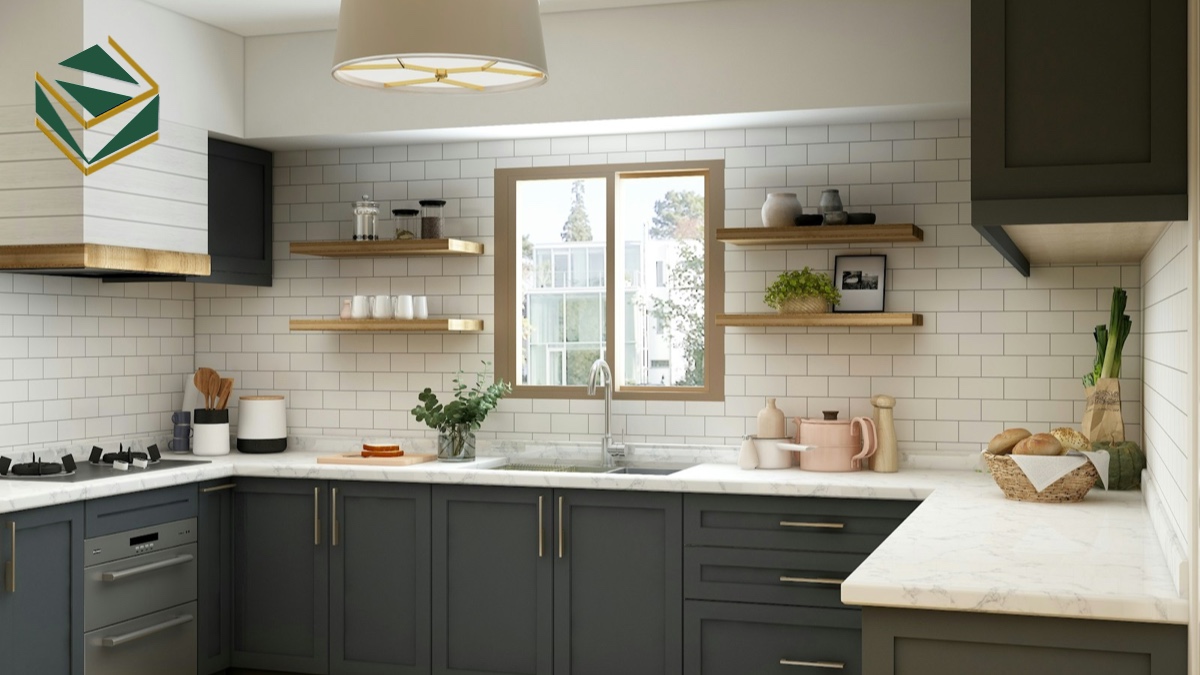 Mẫu tủ bếp gỗ công nghiệp chữ U hiện đại tối ưu công năng cho nhà phố TPHCM
