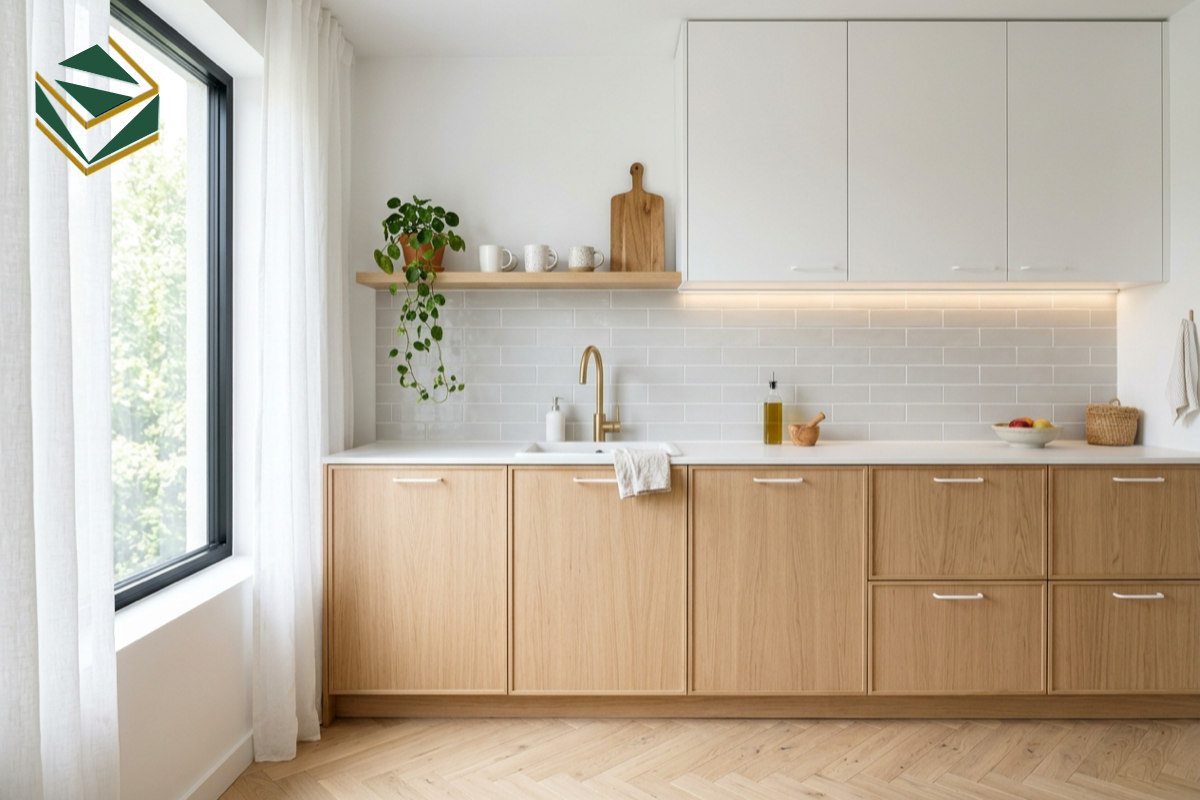 Tủ bếp phong cách Bắc Âu đẹp tinh tế giá xưởng Nam Việt